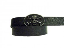 Friis Lederg�rtel  Totenkopfschlie�e Skeleton